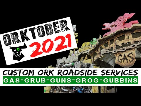 Where do Orks fill up on Gas, Grub, Guns, Grog and Gubbins? At my Custom Roadside Service Station!