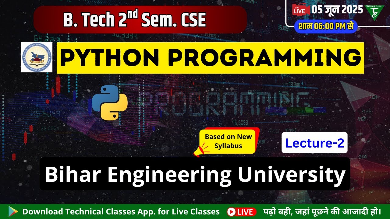 Python Programming (Basics of Python)L-2 || 2nd Semester CSE ...