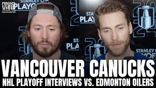 JT Miller & Carson Soucy Discuss Vancouver Canucks vs. Edmonton Oilers Game 7 Matchup