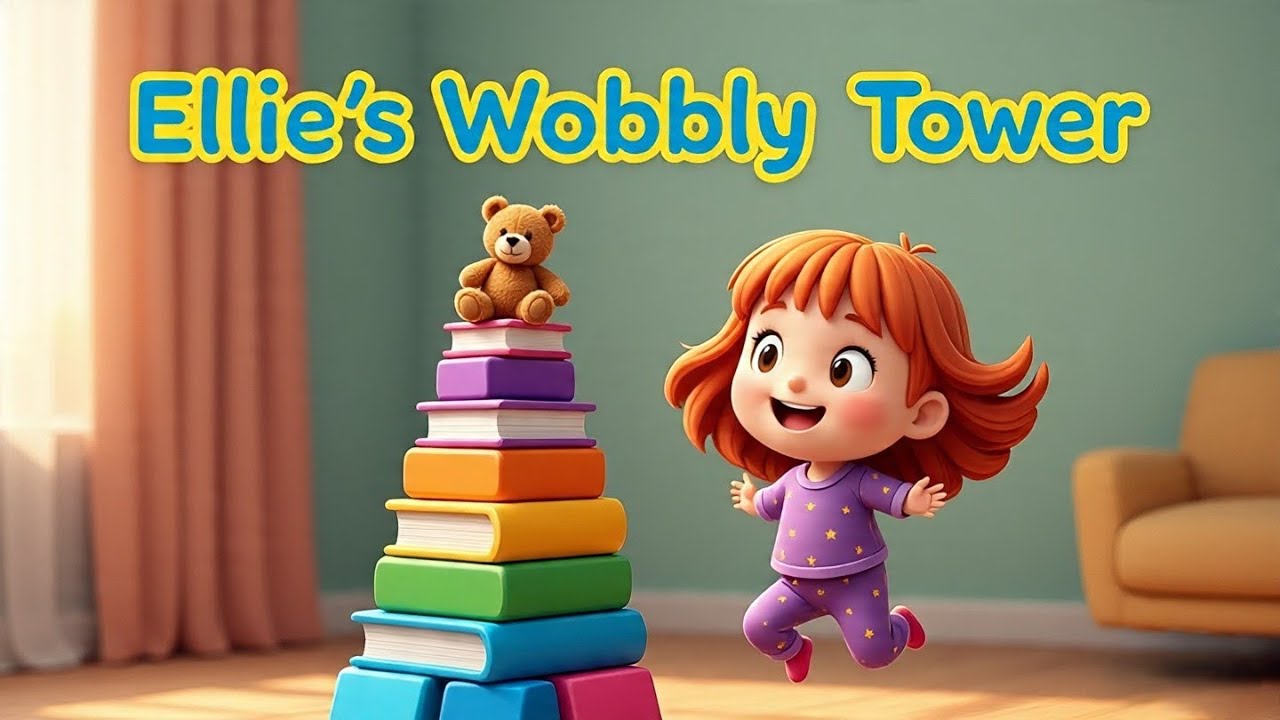 Ellie’s Wobbly Tower 🧱 | Never Give Up Story for Kids