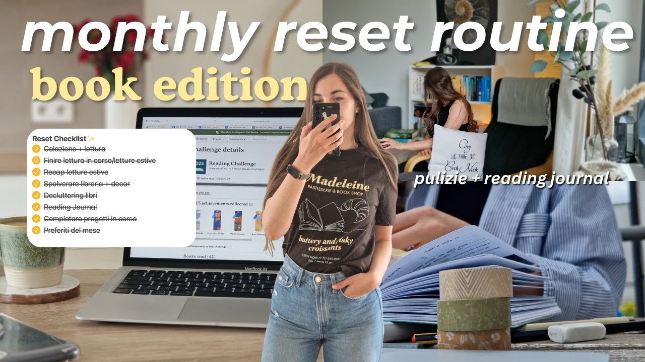 Routine Mensile di Settembre ⋆˙⟡♡ Pulizia e Organizzazione Letture! *monthly reset*