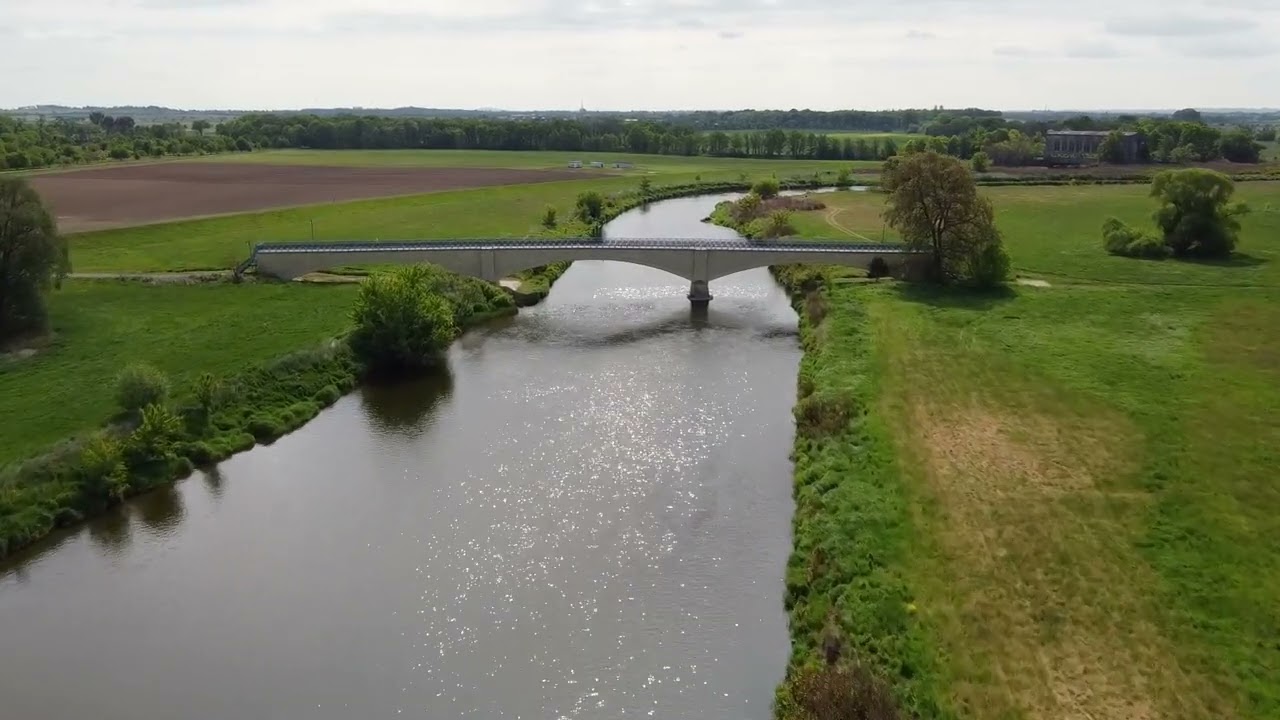 Flug über die Muldebrücke bei Canitz