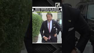 WATCH: Newly sworn-in Attorney General Todd Blanche arrives at Justice Department