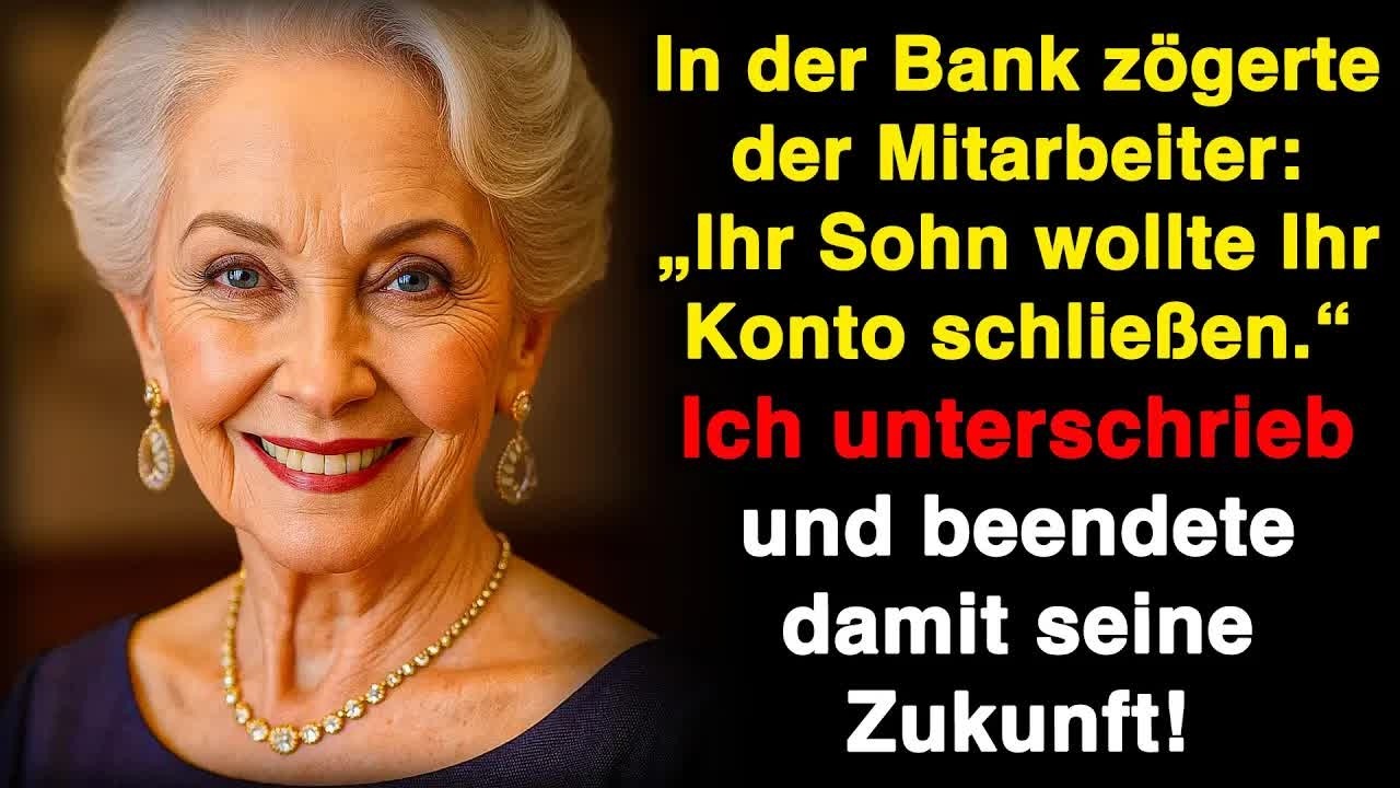 In der Bank sagte der Angestellte： „Ihr Sohn wollte Ihr Konto schließen“ – also tat ich es selbs