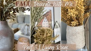 2022 *FALL* DECORATE WITH ME! PART 3 | LIVING ROOM | COZY WARM NEUTRAL DECOR