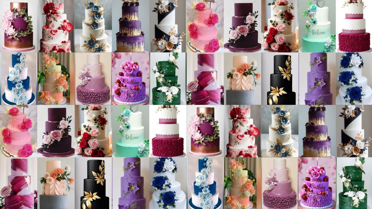 💝🌼3 tier cake design/triple layer cake design/three step cake/birthday cake/cake decorating ideas