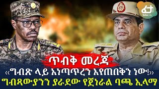 ‹‹ግብጽ ላይ አነጣጥረን እየጠበቅን ነው!›› ግብጻውያንን ያራደው የጀነራል ባጫ ኢላማ! | Ethiopia