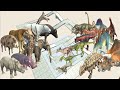 Animal vs. dinosaur speed race. Course to go up and down! | Animal Revolt Battle Simulator
