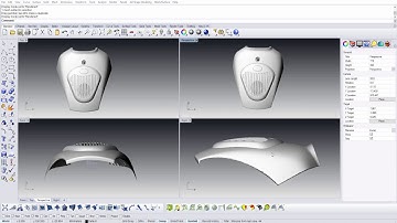 STL flattening example. Rhinoceros + Mesh2Surface