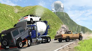 Truck Vs Mount Danger   BeamNG Drive