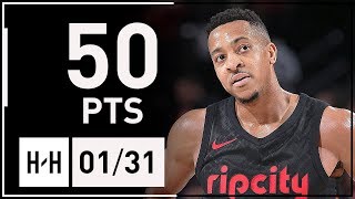 CJ McCollum EPIC Career-HIGH Highlights Blazers vs Bulls 2018.01.31 - 50 Points in 3 Qtrs, 28 in 1st