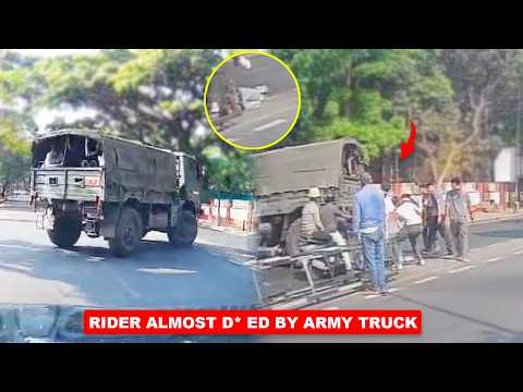 Army Jawans Took Immediate Action To Save The Rider 😨 Sudden Situations On Indian Roads