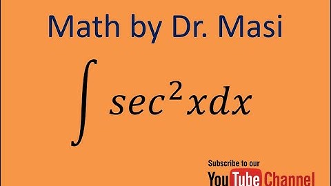 How to integrate sec^2x, substitution integration, indefinite integral, calculus