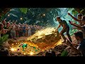Video Gold Treasure! Digging for gold nuggets under stone at mountain