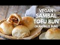 Vegan malaysian ikan bilis anchovies bun  sambal tofu bun