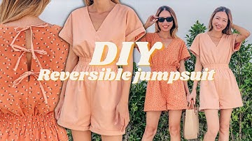 DIY REVERSIBLE JUMPSUIT | Vacation wardrobe (Ep 3)| Step by step sewing tutorial
