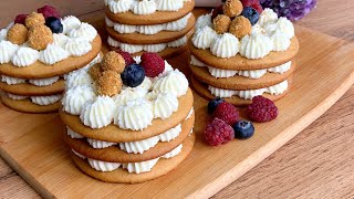 Homemade mini Honey cake with Caramel // How to make honey cake