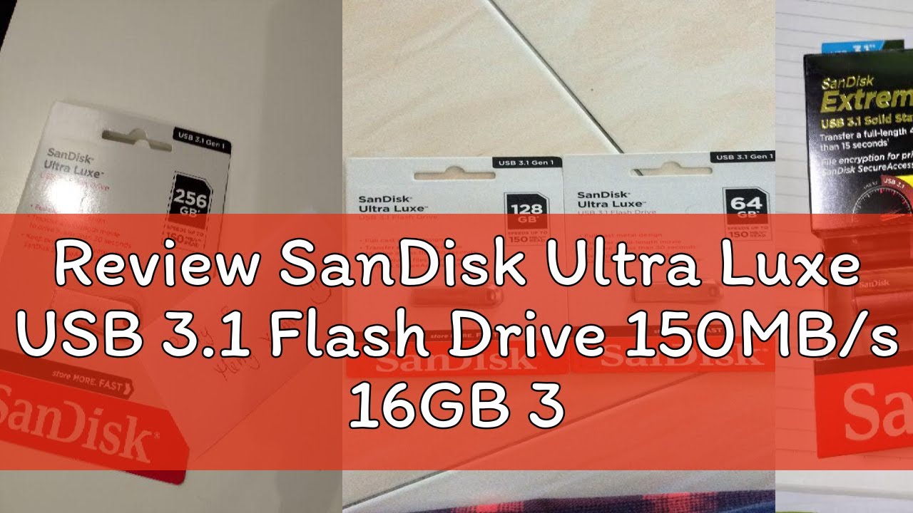 Sandisk Ultra Luxe Usb 3.1 Flash Drive 16gb