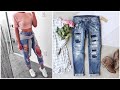 DIY : COMO FECHAR OS RASGADOS DA CALÇA JEANS (FÁCIL) I COMO FAZER I  FAÇA VOCÊ MESMO I DIDA OLIVER