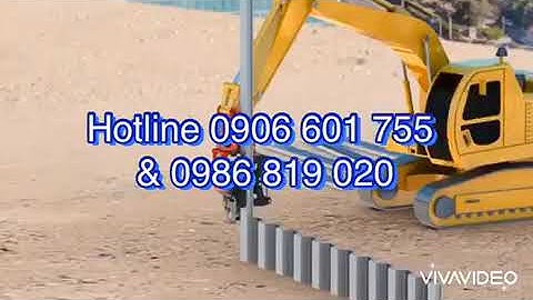 Búa rung thủy lực kẹp cạnh bên và ép trực tiếp vào đầu cọc liên hệ 0906 601 755