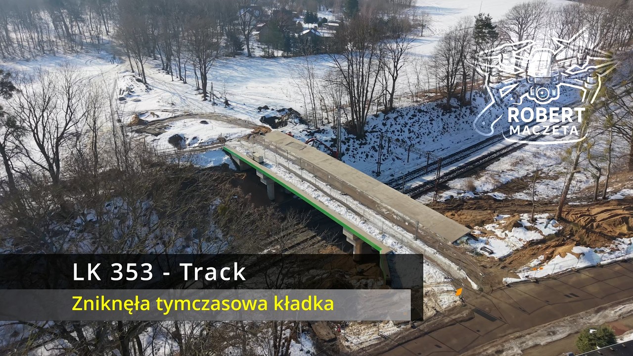 LK 353 - Track | Olsztyn | Zniknęła kładka dla pieszych | 28.02.2026 | Widok z drona 4K