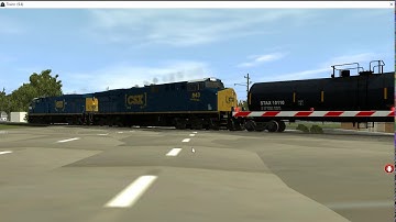 CSX 5461 Seaboard Emblem unit leads a Northbound Ethanol train thru Kingstree SC