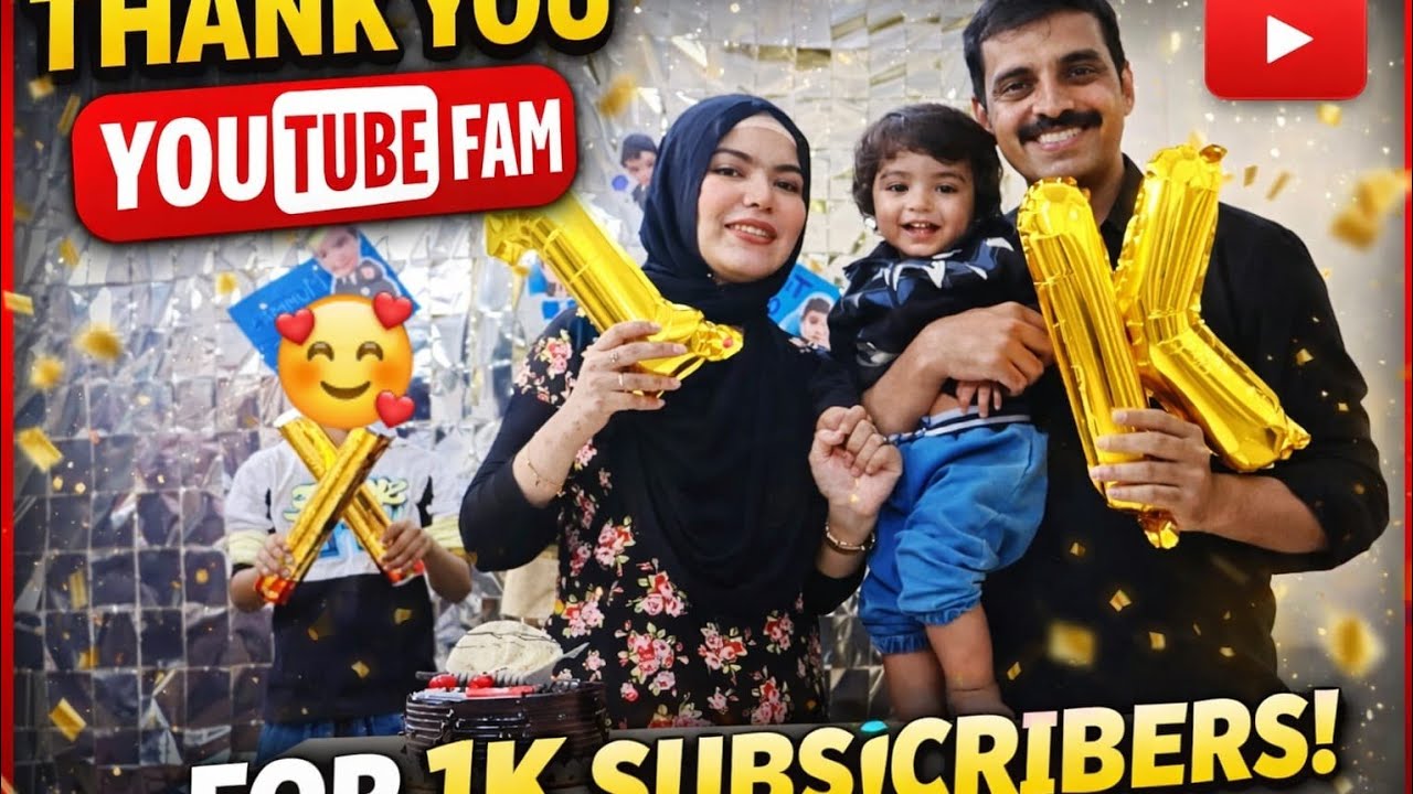 Thank You YouTube Family ❤️ We Hit 1K Subscribers | 1K Celebration | Karishma & Alyaan
