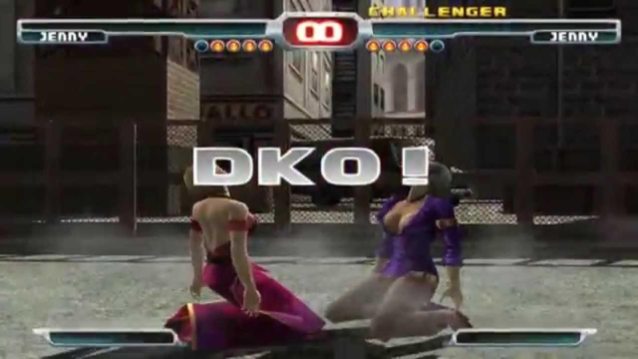 Bloody Roar 3 (JPN version): Jenny vs. Jenny Mirror Match (double KOs, ryona [リョナ])