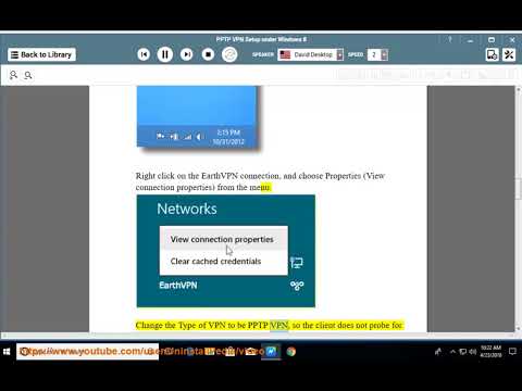 Set up EarthVPN PPTP VPN on Windows 8