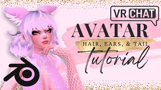 Add Hair Ears & Tail to your VRChat Avatar in Blender EASILY,  Merge Armatures & Add Alpha Materials