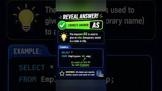 SQL Interview Question | Table Alias Keyword