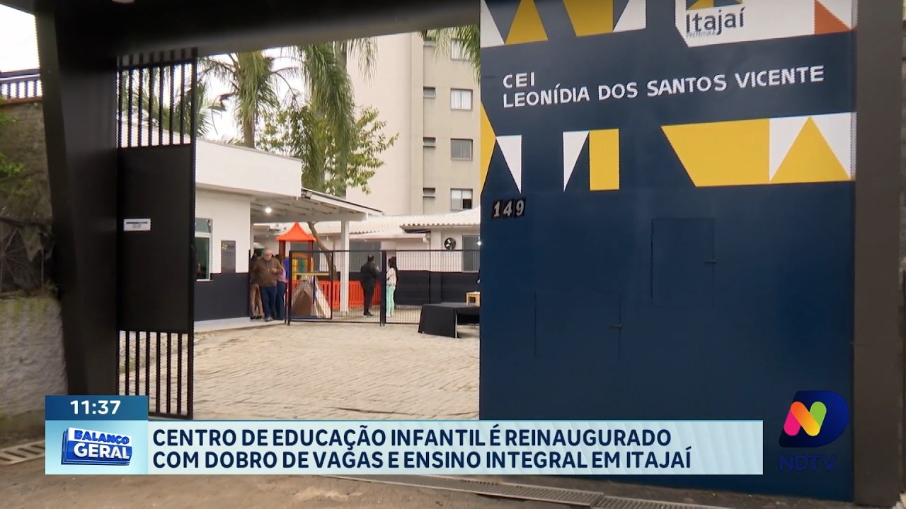 Centro de Educação Infantil de Itajaí dobra vagas após reinauguração