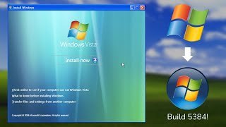 Upgrading from Windows XP to Vista build 5384?