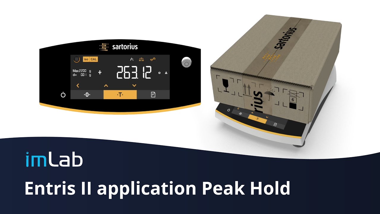 Imlab I Sartorius Entris II application Peak Hold