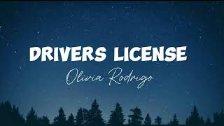 Olivia Rodrigo - Drivers license lyrics