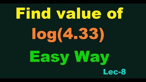 log calculation without log table in hindi|| how to find log of three digit number||  log 4.33