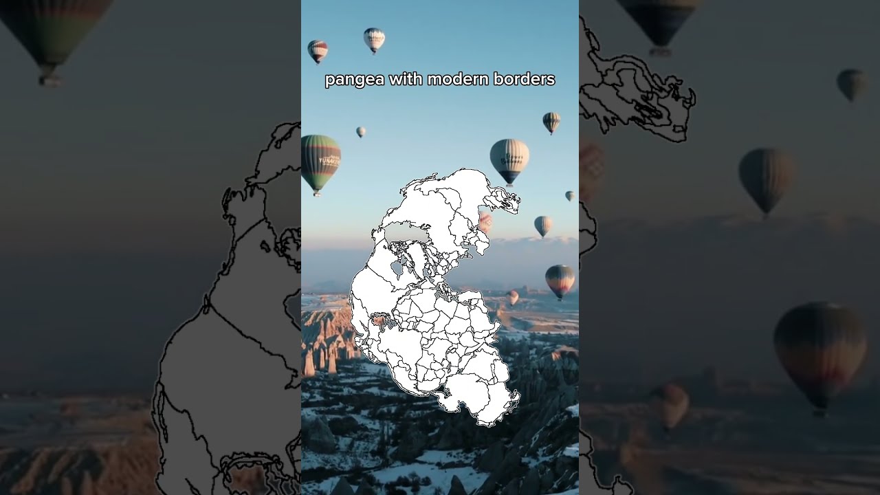 Pangea With Modern Borders Geotube Geography Mapping Geotuber