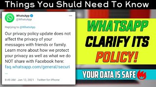 Whatsapp Clarification All The Rumors On Its New Policy Update!
