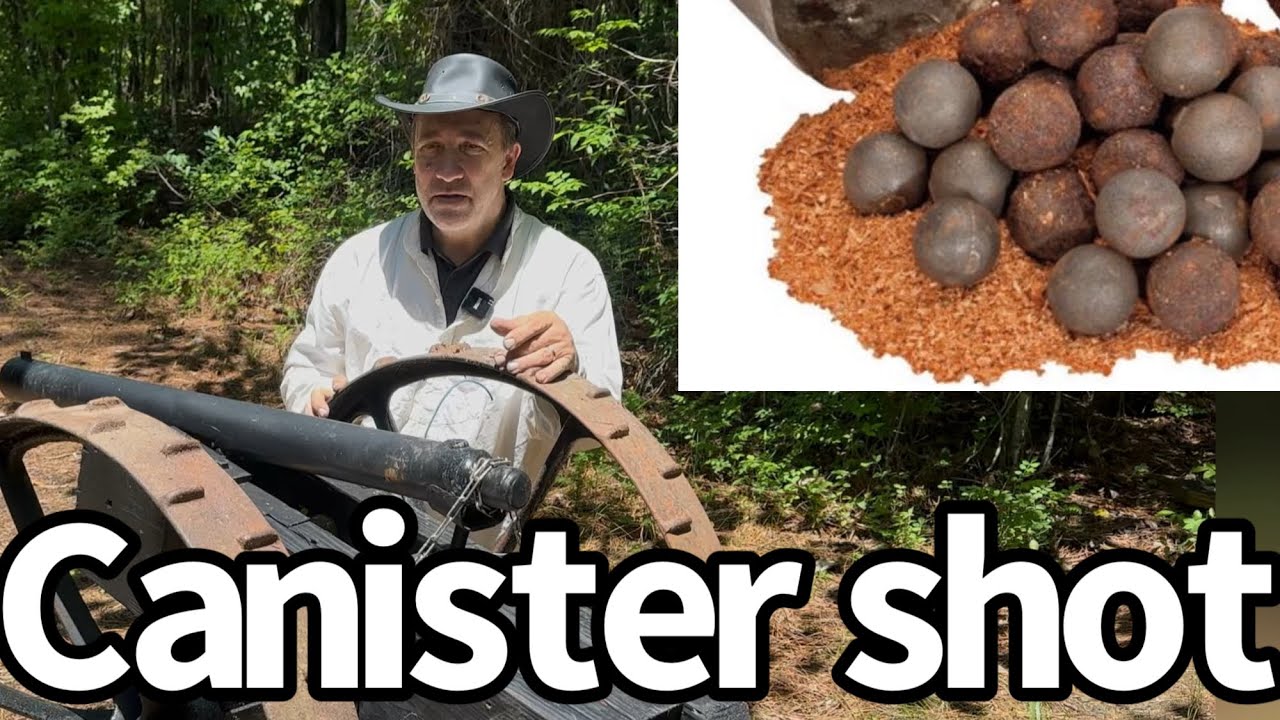 Canister shot + bonus cannonball versus 55 gallon drum of water 