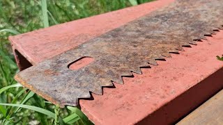 Amazing invention by a first-rate craftsman. Self-made from an old wood saw