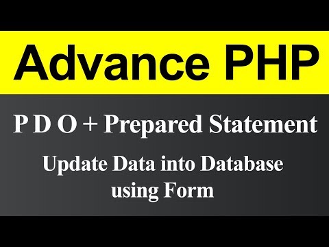Update Data into Database using Form in PDO with Prepared Statement PHP (Hindi)