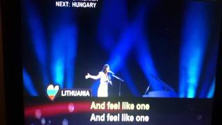 EuroVision 2011 Final with lyrics: Lithuania screenshot 1