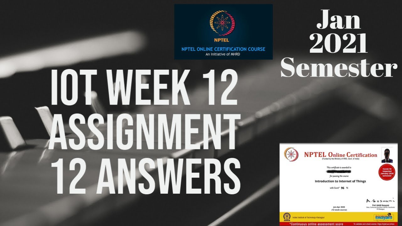 nptel week 12 assignment answers iot