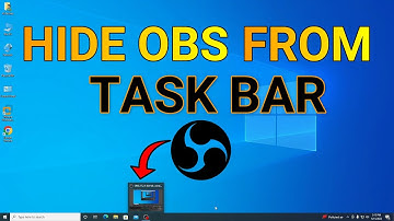 How to hide OBS Studio from task bar while recording