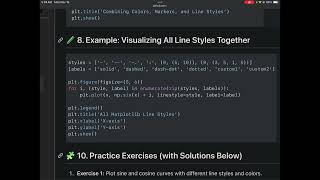 Practice Exercises - Matplotlib Line Styles - Examples Exorcises | Python 