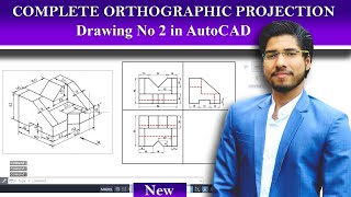 ORTHOGRAPHIC DRAWING No 2 | Basic Drawing in First Angle Projection