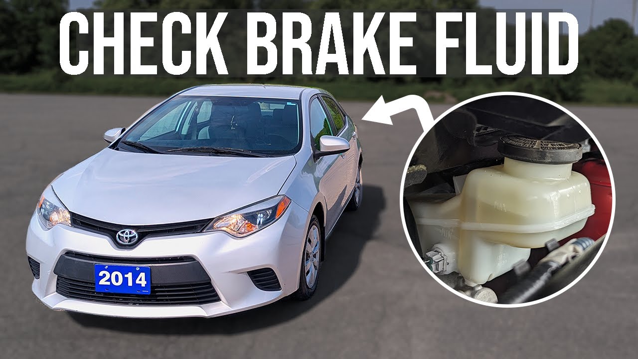 How to Check Brake Fluid Level - Toyota Corolla (2014-2018) - YouTube