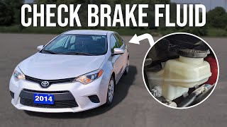 How to Check Brake Fluid Level - Toyota Corolla (2014-2018)