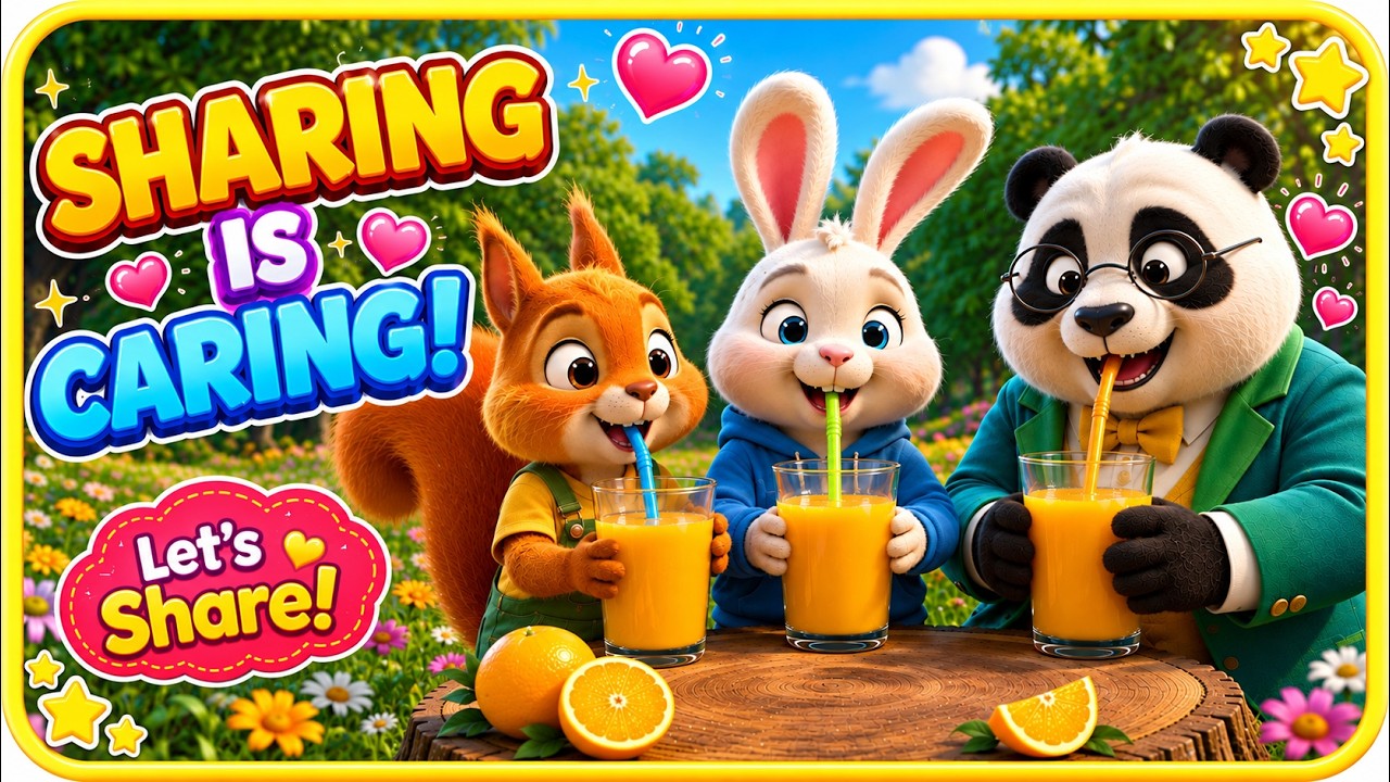 Sharing Is Caring ❤️ | Sharing & Kindness Song | Nursery Rhymes for Kids | Panda Uncle