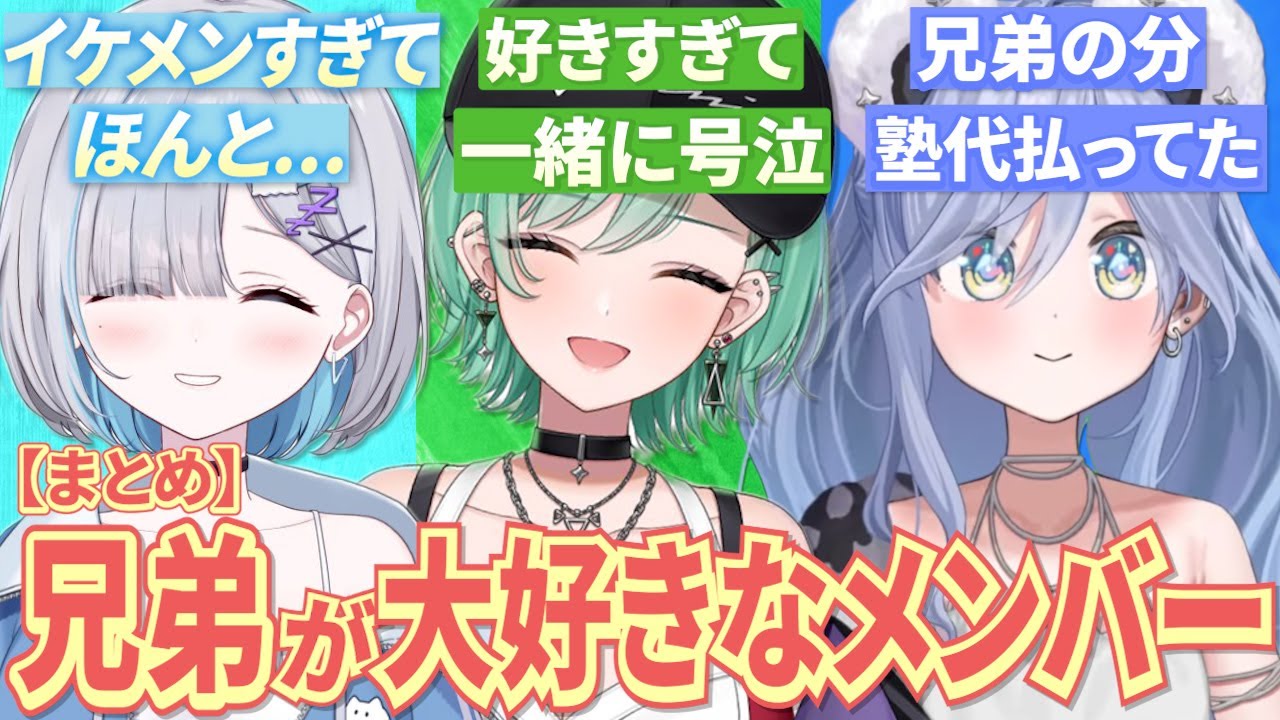 【てぇてぇ】兄弟への愛を語るぶいすぽメンバーまとめ【切り抜き】